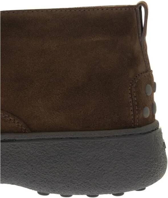 TOD'S Suède Leren Enkellaarzen Bruin Heren - Foto 2