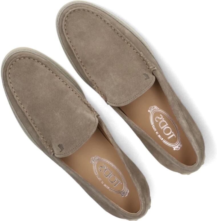 TOD&apos;S Instappers Heren Xxm0tv0aj30 Maat: 42 5 Materiaal: Suède Kleur: Taupe