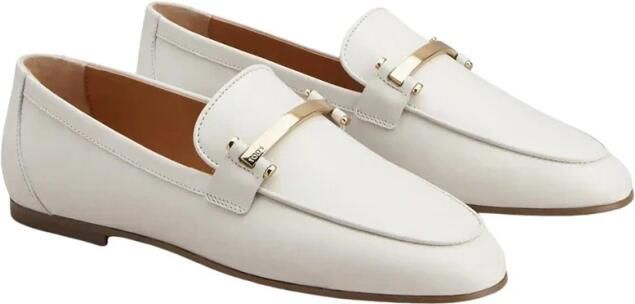 Tod's Witte leren mocassin met leren zool - Foto 2