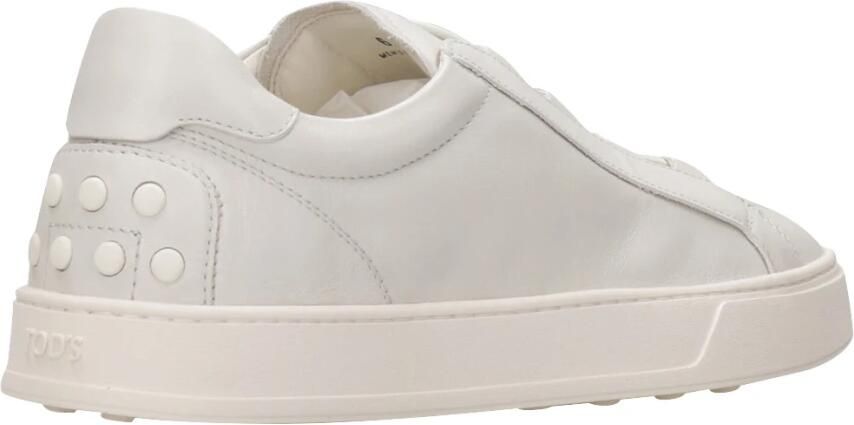 Tod's Witte leren sneakers met logoplaquette - Foto 4