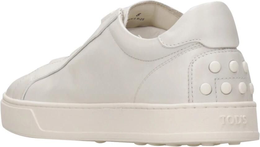 Tod's Witte leren sneakers met logoplaquette - Foto 3
