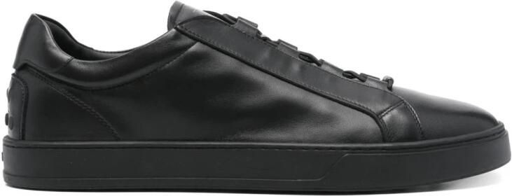 Tod's Zwarte Elastische Band Leren Sneakers