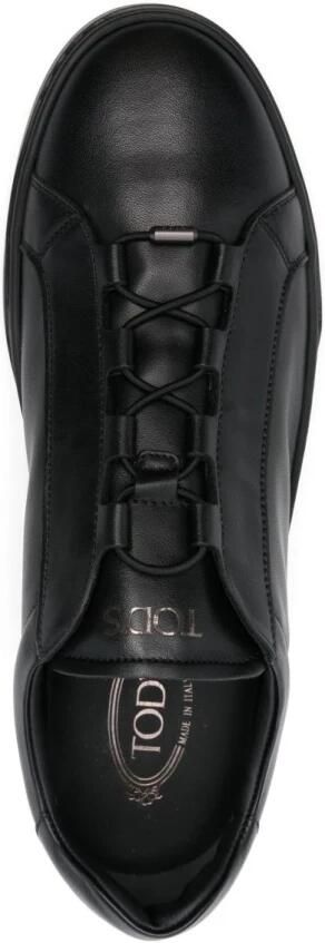 Tod's Zwarte Elastische Band Leren Sneakers - Foto 4