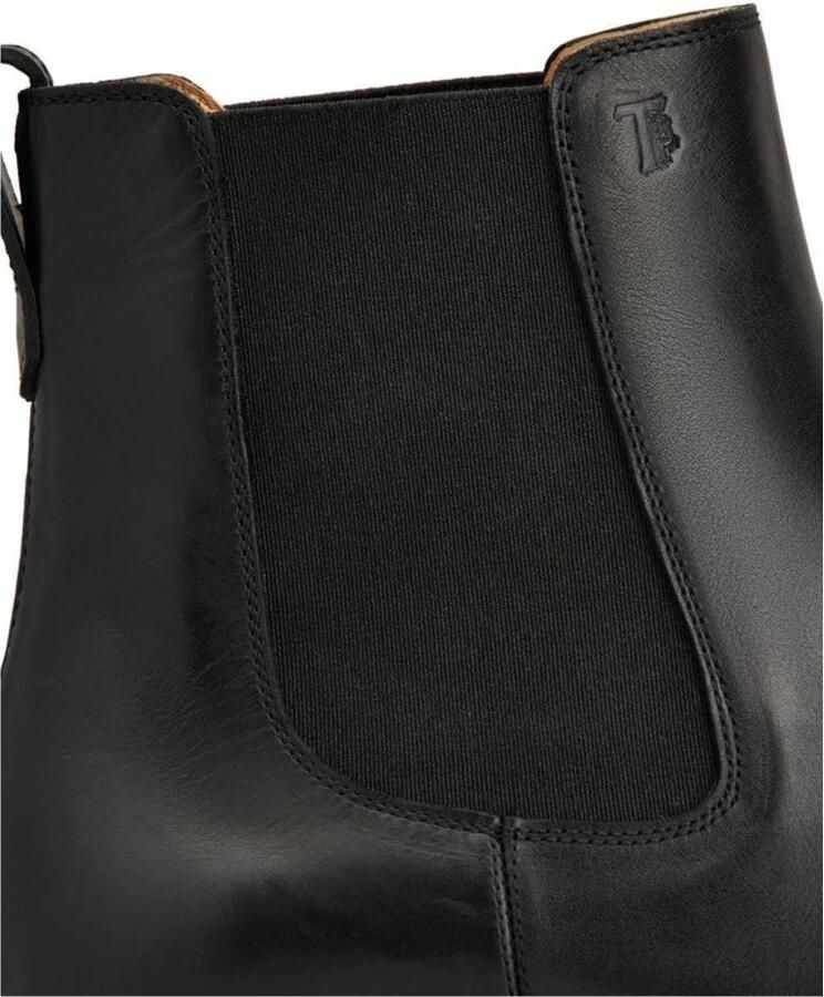 Tod's Zwarte Kalfsleren Enkellaarzen Elastische Inzetstukken - Foto 2