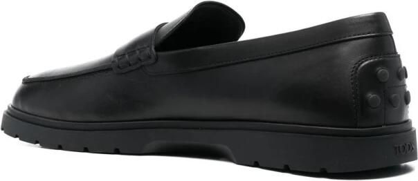 Tod's Zwarte Klassieke Mocassins Leren Schoenen