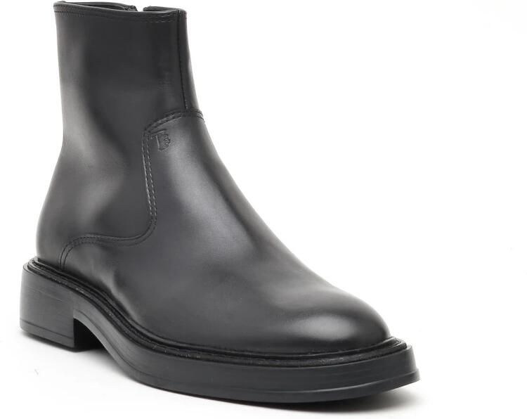Tod's Zwarte leren enkellaars met rits - Foto 2