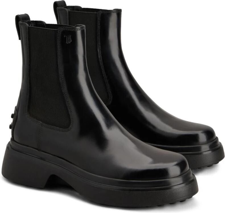 Tod's Zwarte Leren Enkellaarzen Stijlvol