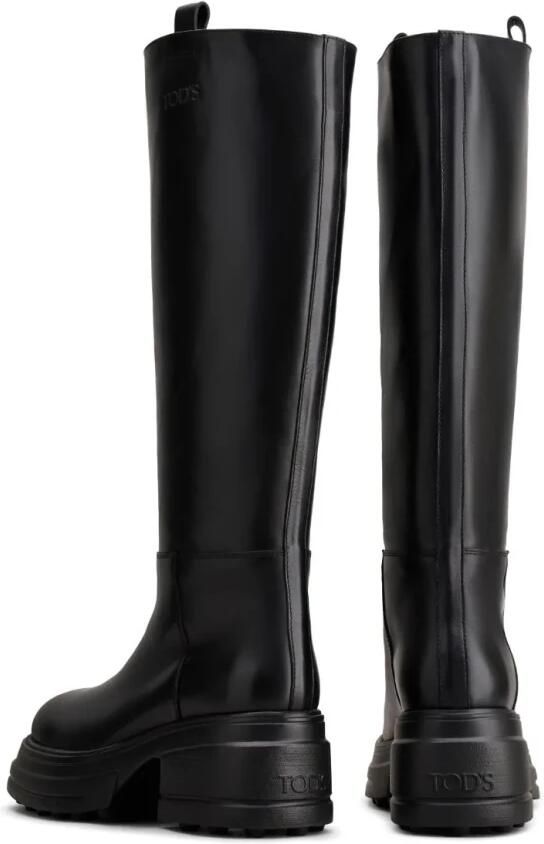 TOD&apos;S Hoge Laarzen Dames Xxw84k0hn40goc Maat: 39 Materiaal: Leer Kleur: Zwart - Foto 2