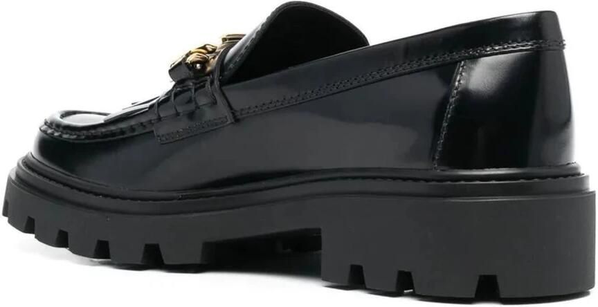 TOD'S Zwarte vierkante loafers voor vrouwen Black Dames