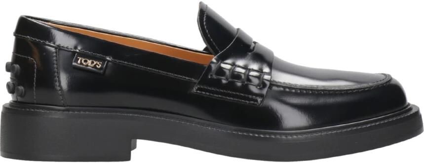 Tod's Zwarte Leren Masker met Zichtbare Stiksels