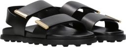Tod's Zwarte leren sandalen met klittenband