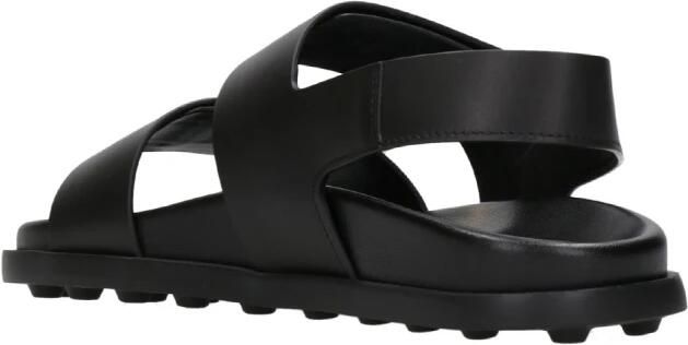 Tod's Zwarte leren sandalen met klittenband - Foto 4