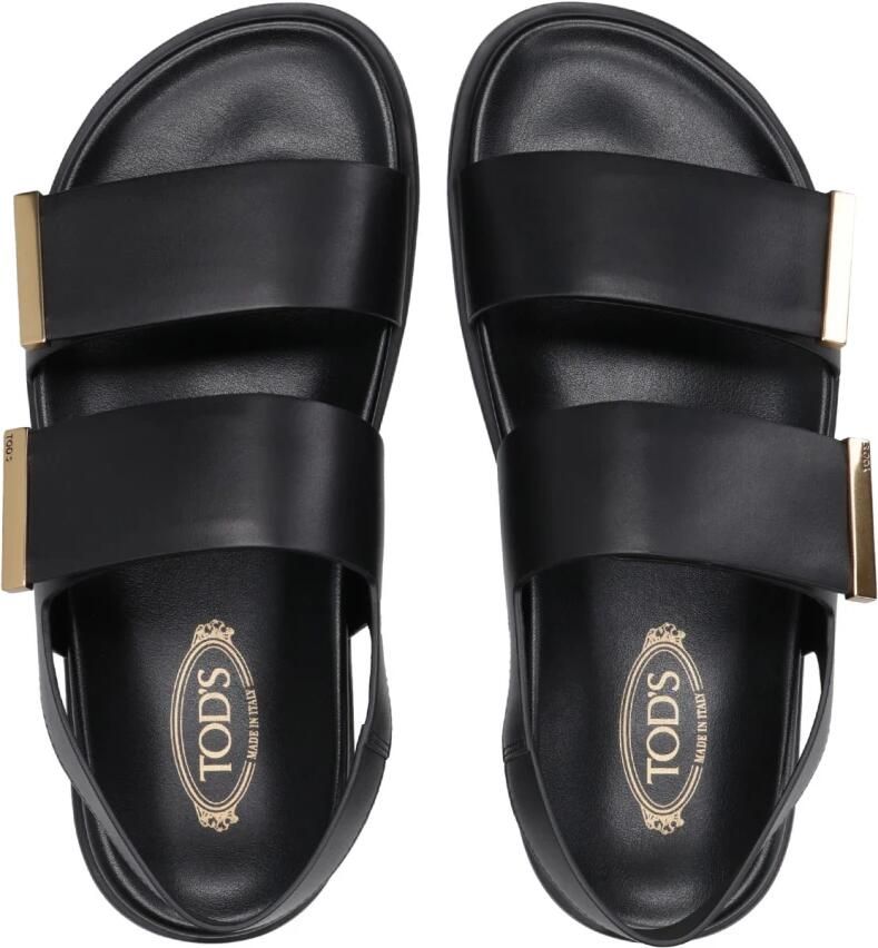 Tod's Zwarte leren sandalen met klittenband - Foto 2
