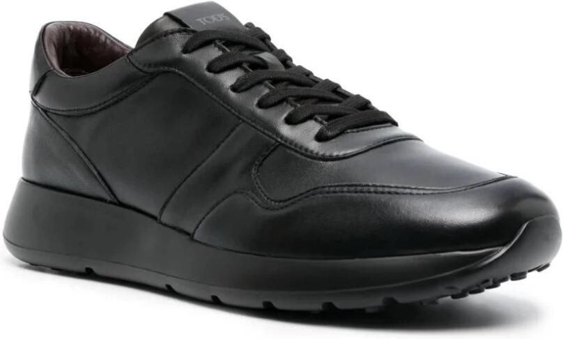 Tod's Zwarte Leren Sneakers