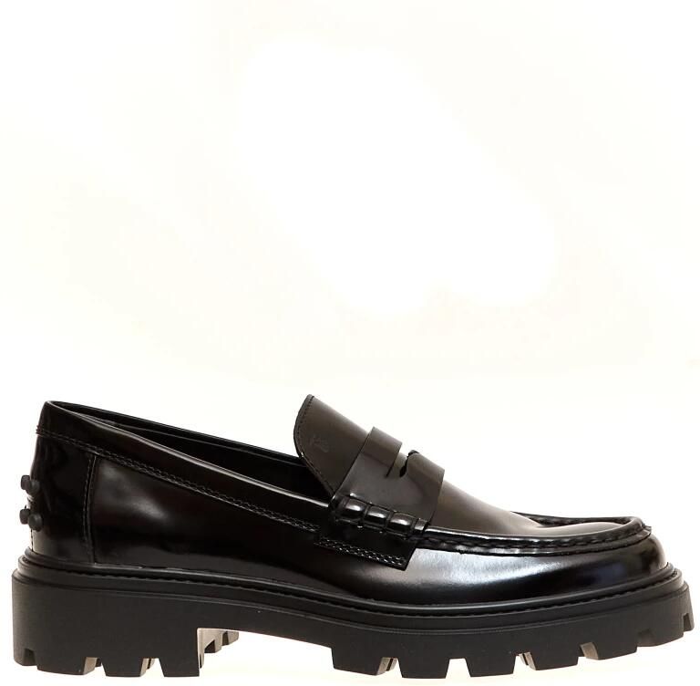 Tod's Zwarte Loafer Schoenen Elegante Stijl