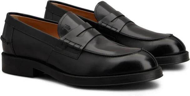 Tod's Zwarte Penny Slot Leren Schoenen