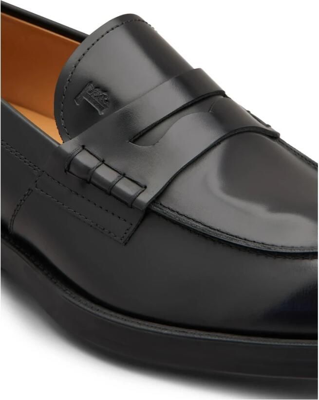 Tod's Zwarte Penny Slot Leren Schoenen - Foto 2