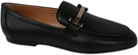Tod's Zwarte platte schoenen met leren details