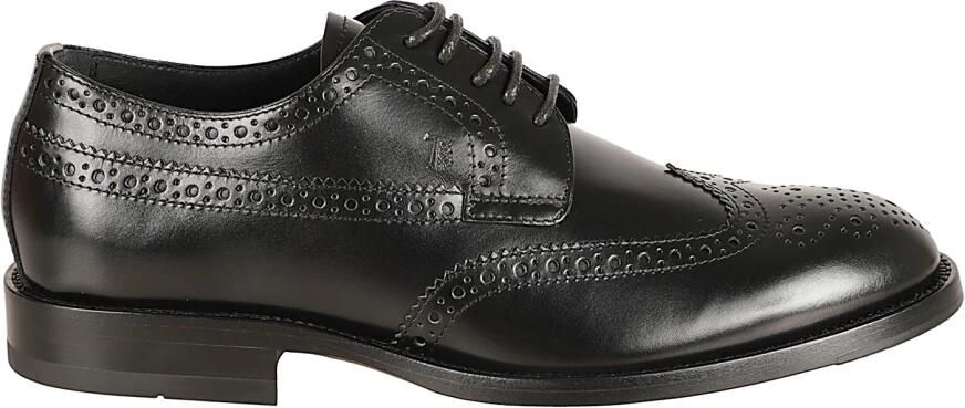Tod's Zwarte Veterschoenen van Leer