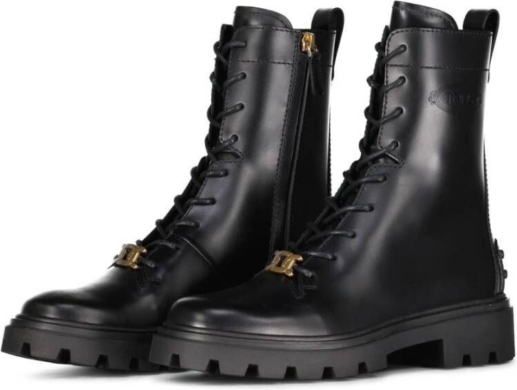 TOD'S Veterschoenen met logo-detail Black Dames