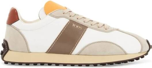 TOD'S Vintage leren en canvas sneakers Multicolor Heren