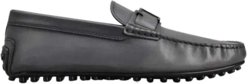 TOD'S Vintage Leren Instappers voor Heren Black Heren