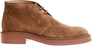 TOD'S Walnoot Suède Loafers Bruin Heren