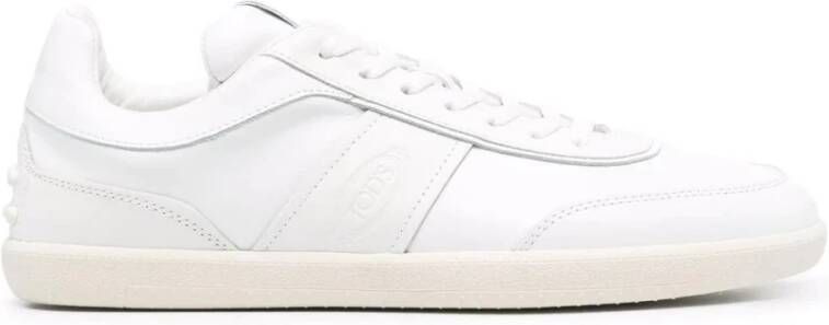 TOD'S Witte Casual Gesloten Platte Sneakers White Heren