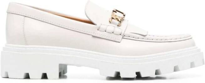 TOD'S Witte Leren Instapper White Dames