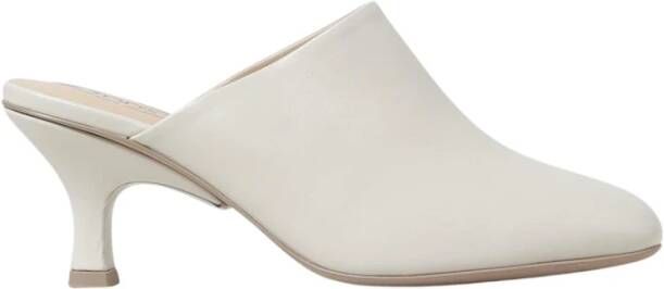 Tod's Witte leren muiltjes met kittenhak - Foto 1