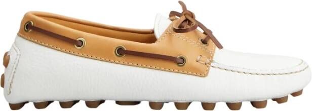 Tod's Witte Leren Loafers Stijlvolle Schoenen