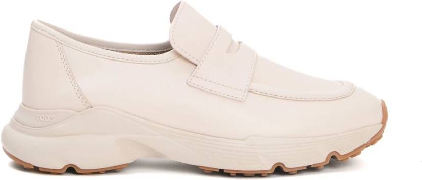 Tod's Witte Leren Loafers voor Vrouwen