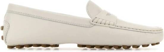 TOD'S Witte Leren Loafers White Dames