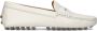 TOD&apos;S Mocassins Dames Gommino 22l Baffo Metallo Maat: 40 Materiaal: Leer Kleur: Wit - Thumbnail 1