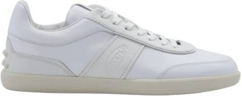 TOD'S Witte Casual Gesloten Platte Sneakers White Heren