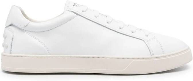 TOD'S Witte Leren Sneakers White Heren
