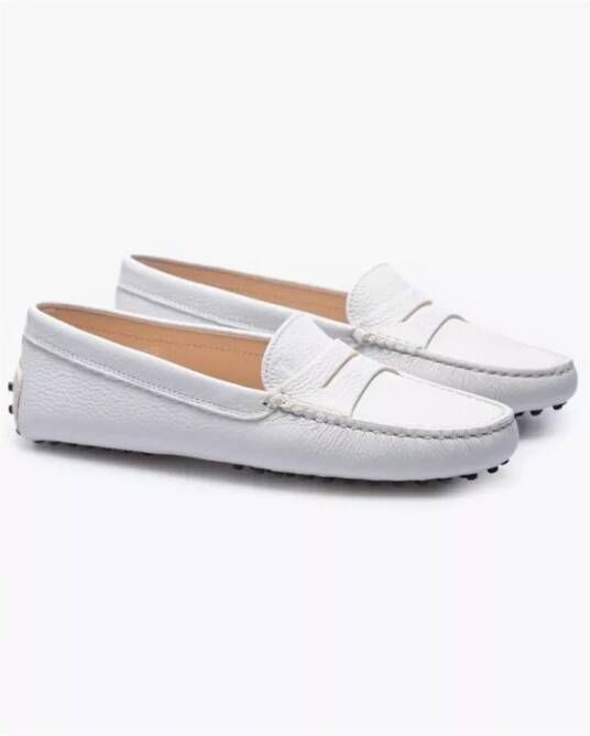 TOD'S Witte Mocassins met Decoratieve Tab White Dames