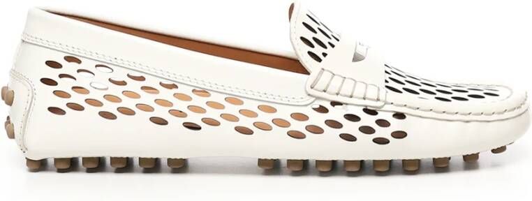 Tod's Witte platte schoenen met Gommino-stijl