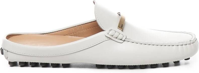Tod's Witte platte schoenen met metalen staaf