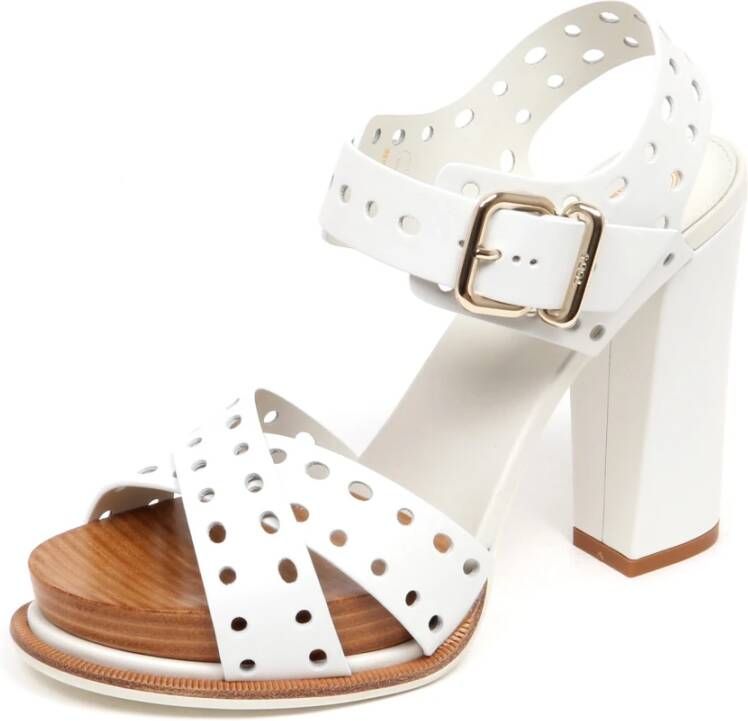 Tod's Witte Sandaal Schoen Gemaakt in Italië
