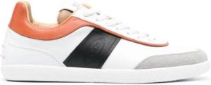 TOD'S Witte Sneakers met Ronde Neus en Veters Wit Dames