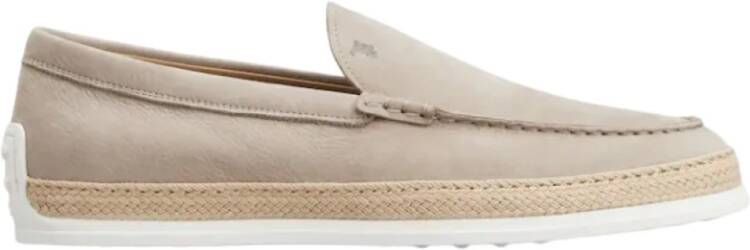 TOD'S Zijden Nubuck Slip-On Sandalen Beige Heren