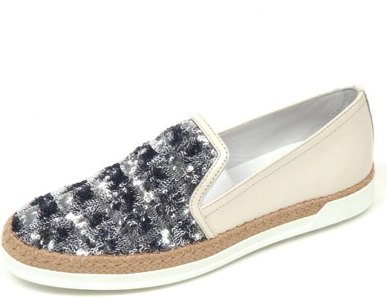 Tod's Zilveren Paillet Instap Schoen