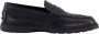 TOD'S Zwarte leren mocassin met rubberen zool Black Heren - Thumbnail 4