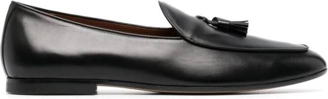 TOD'S Zwart Leren Kwast Detail Amandel Teen Black Heren