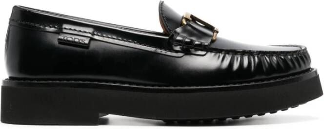 TOD'S Zwarte 54K Loafers voor Dames Black Dames