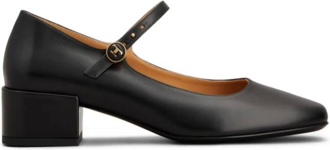 Tod's Zwarte Blokhak Enkelband Schoenen