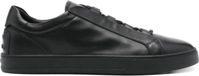 Tod's Zwarte Elastische Band Leren Sneakers