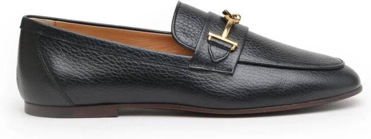 TOD'S Zwarte gehamerde leren instapper Black Dames