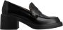 Tod's Zwarte Kalfleren Loafer met Reliëf Logo - Thumbnail 1